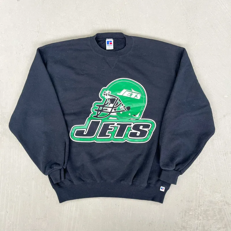 F- Vintage New York Jets NFL Russell Athletics Logo Crewneck sold by HG Vintage