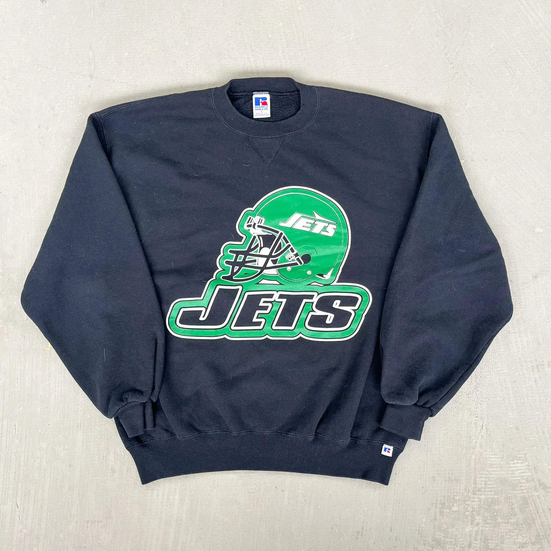 F- Vintage New York Jets NFL Russell Athletics Logo Crewneck sold by HG Vintage