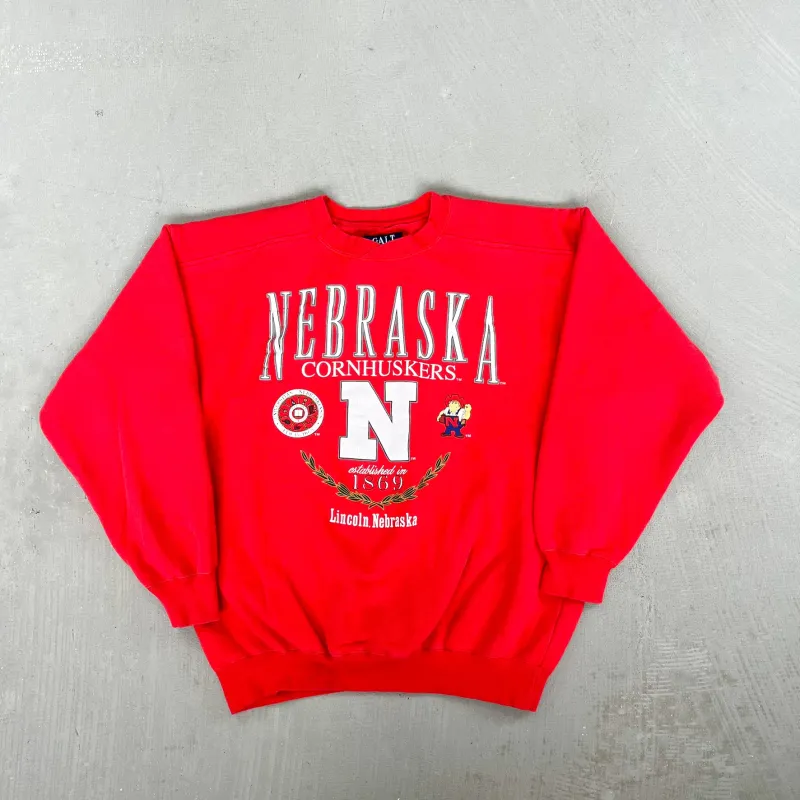 F- Vintage University Of Nebraska Mascot & Text Crewneck sold by HG Vintage