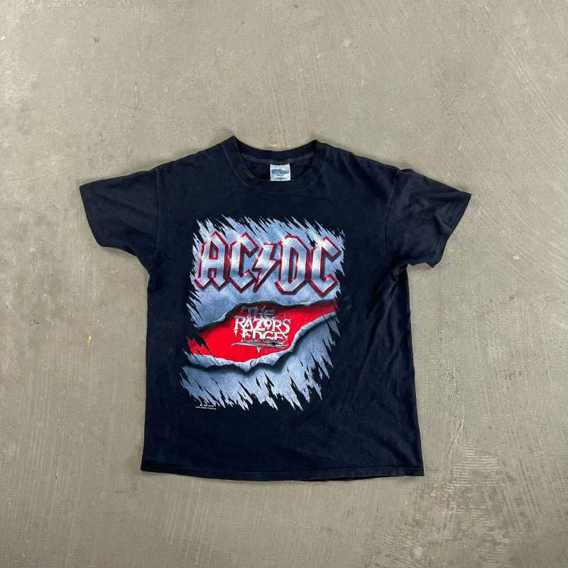 F- Vintage '90 AC/DC The Razors Edge Tour Single Stitch Tee sold by HG Vintage