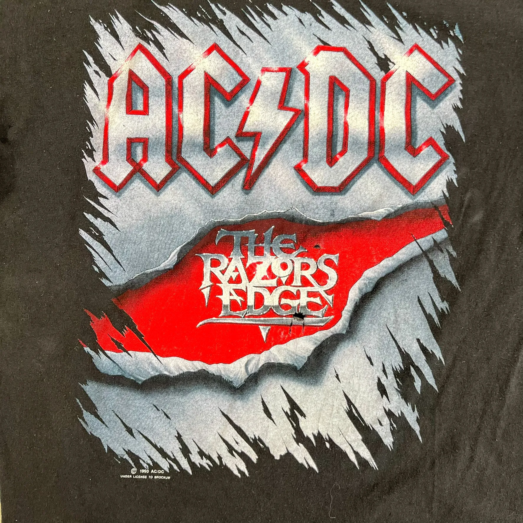 F- Vintage '90 AC/DC The Razors Edge Tour Single Stitch Tee sold by HG Vintage product image thumbnail 2