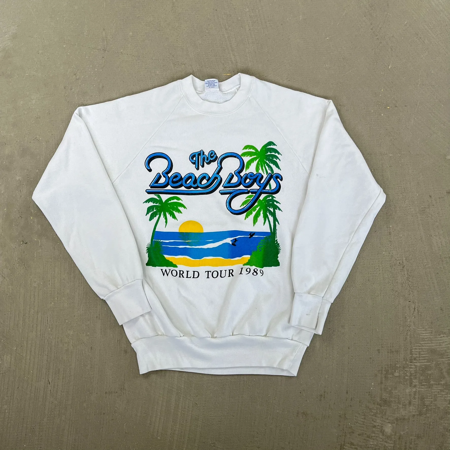 F- Vintage '89 The Beach Boys World Tour Graphic Anvil Tag Crewneck sold by HG Vintage