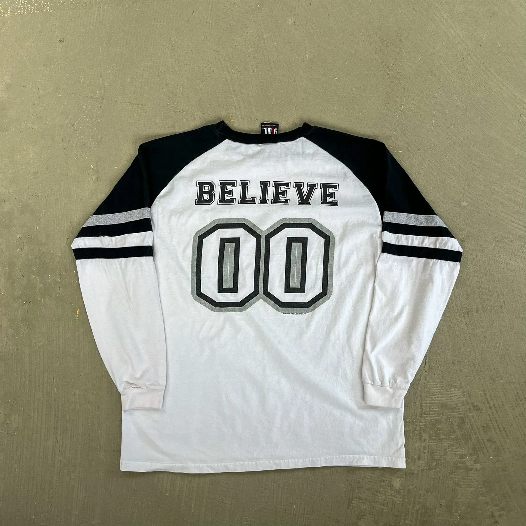 F- Vintage '99 Cher Believe Text Tour Long Sleeve Raglan Tee sold by HG Vintage product image thumbnail 4