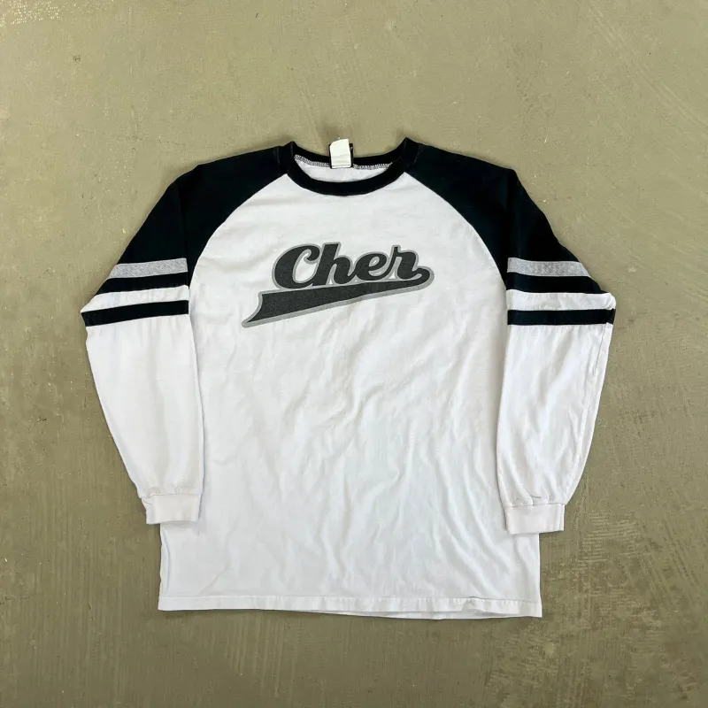 F- Vintage '99 Cher Believe Text Tour Long Sleeve Raglan Tee sold by HG Vintage