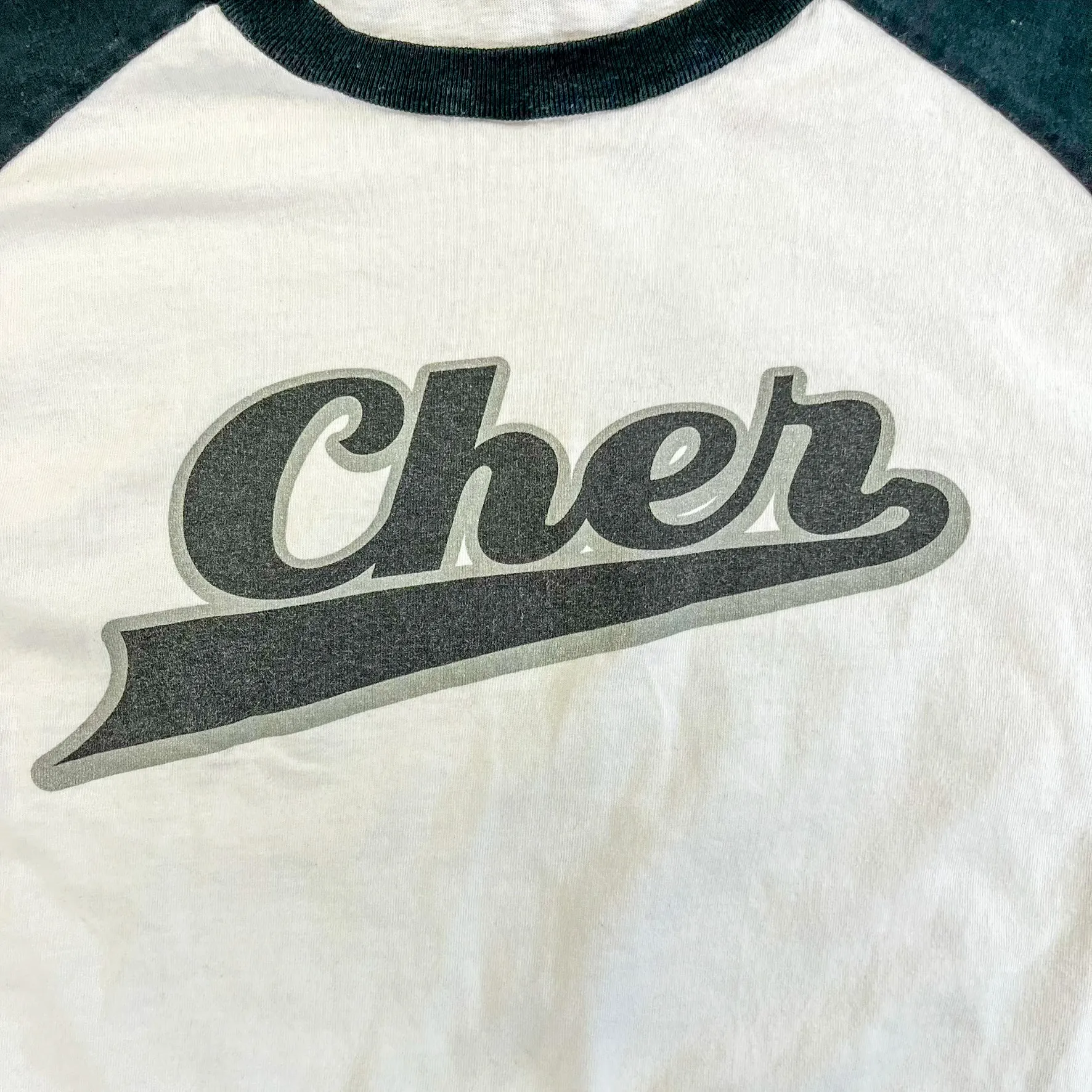 F- Vintage '99 Cher Believe Text Tour Long Sleeve Raglan Tee sold by HG Vintage product image thumbnail 2