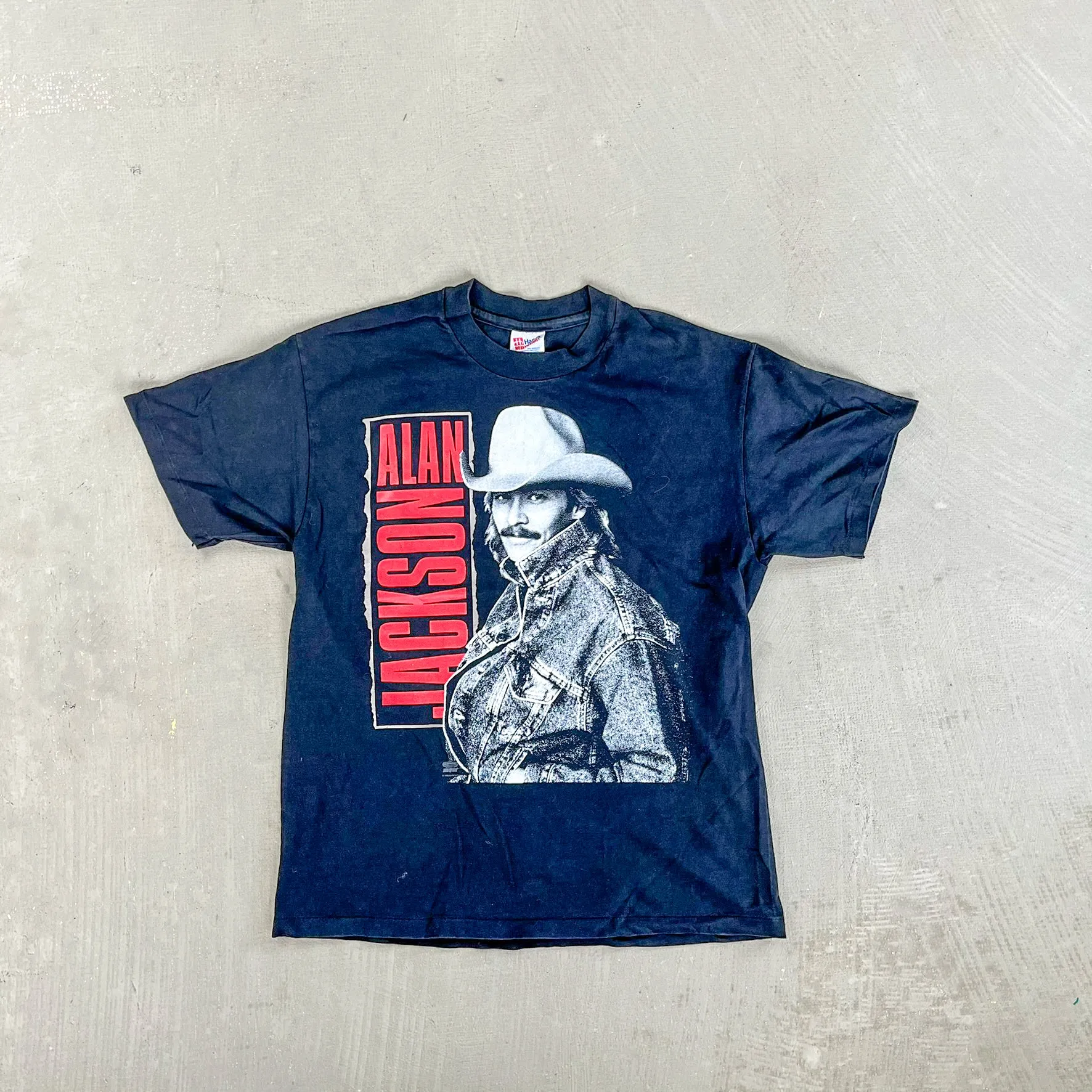 F- Vintage '92 Alan Jackson Picture & Text Single Stitch Tee sold by HG Vintage