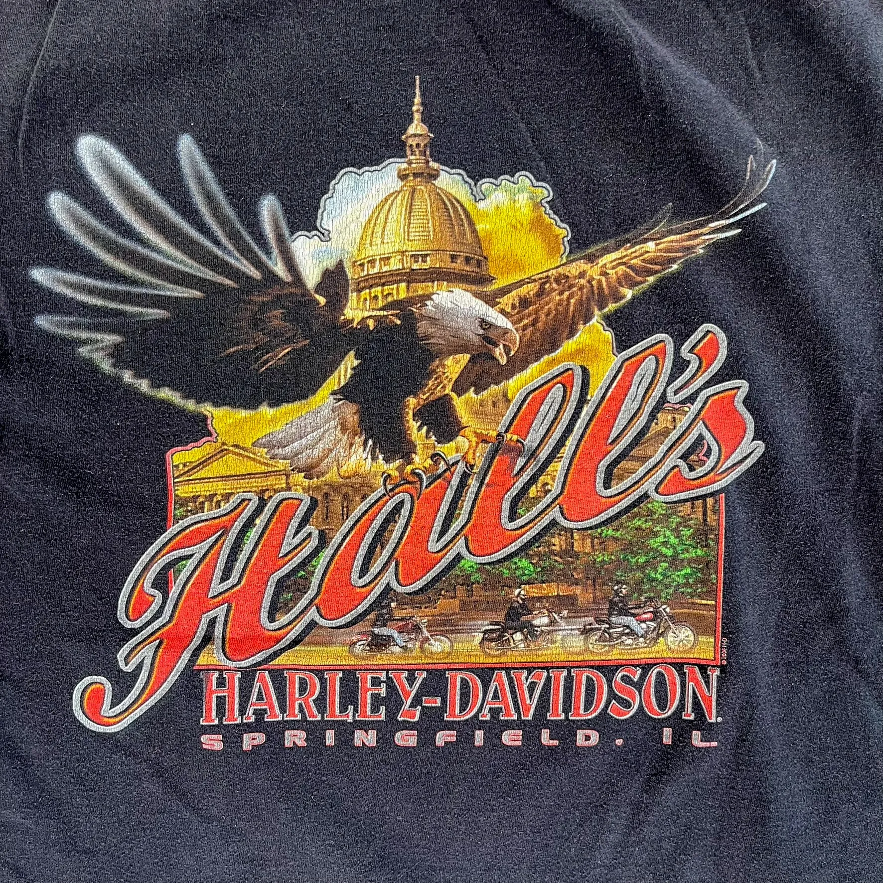 F- Vintage '06 Harley Davidson Springfield IL Graphic Tee sold by HG Vintage product image thumbnail 5