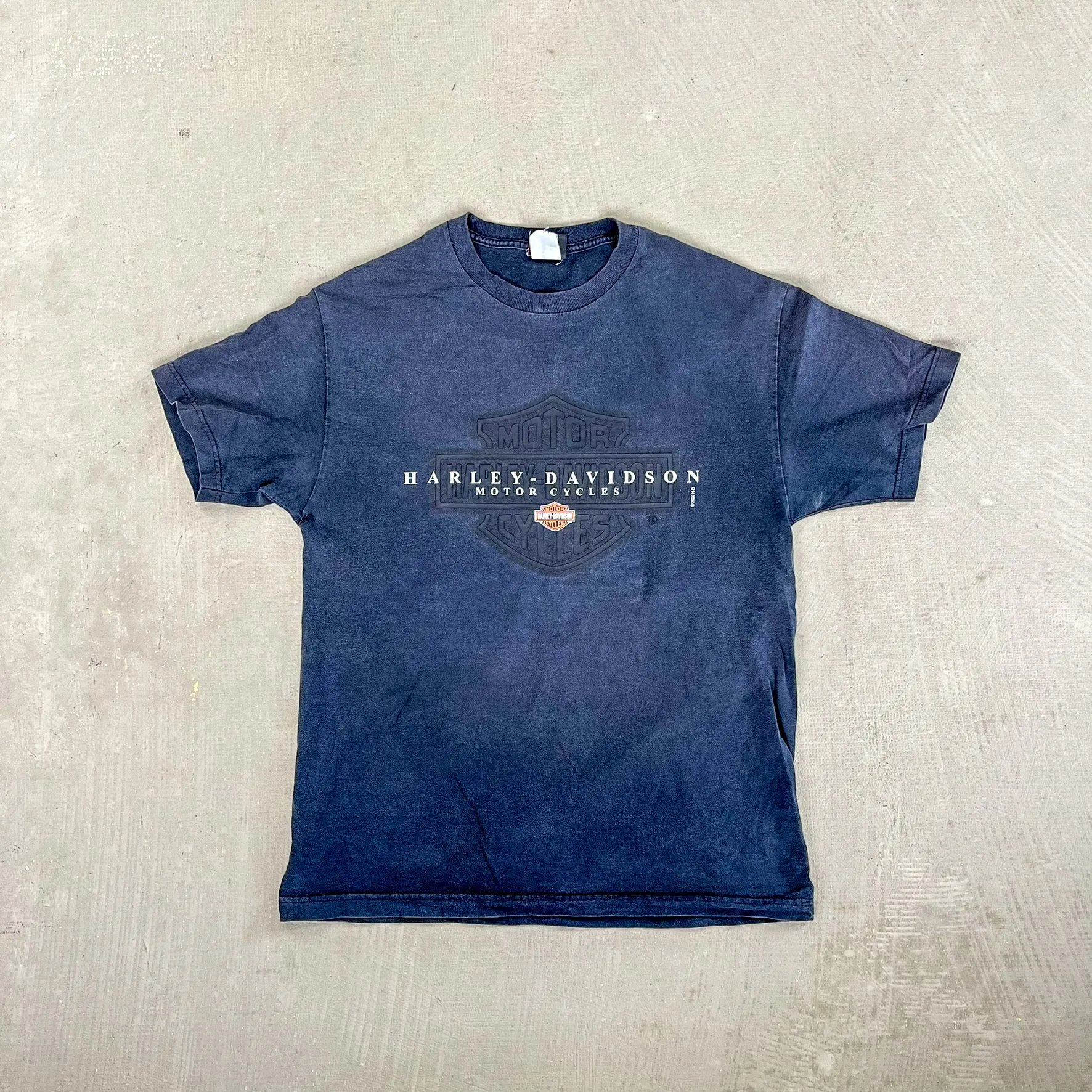 F- Vintage '00 Harley Davidson Laughlin Run Text Tee sold by HG Vintage