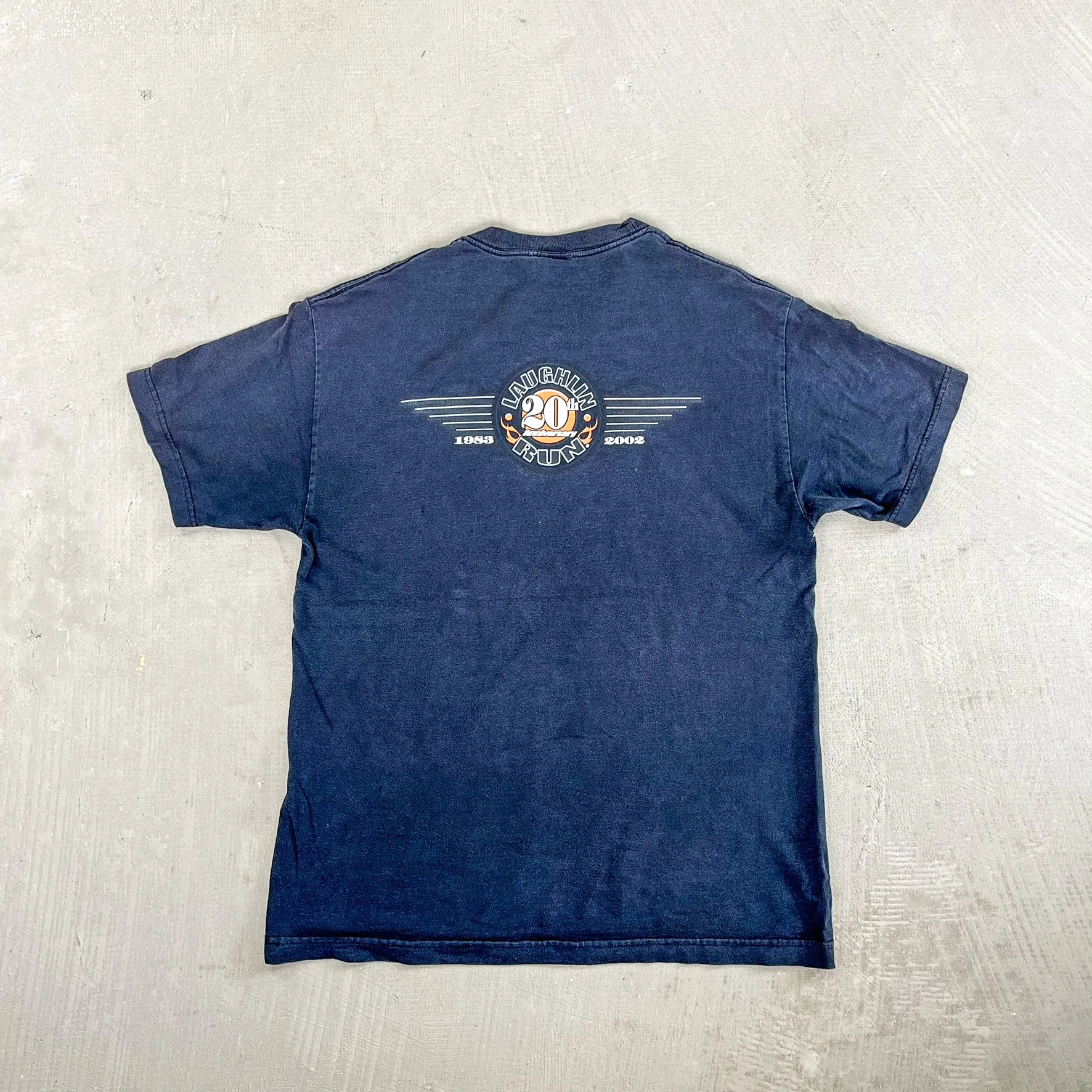 F- Vintage '00 Harley Davidson Laughlin Run Text Tee sold by HG Vintage product image thumbnail 5