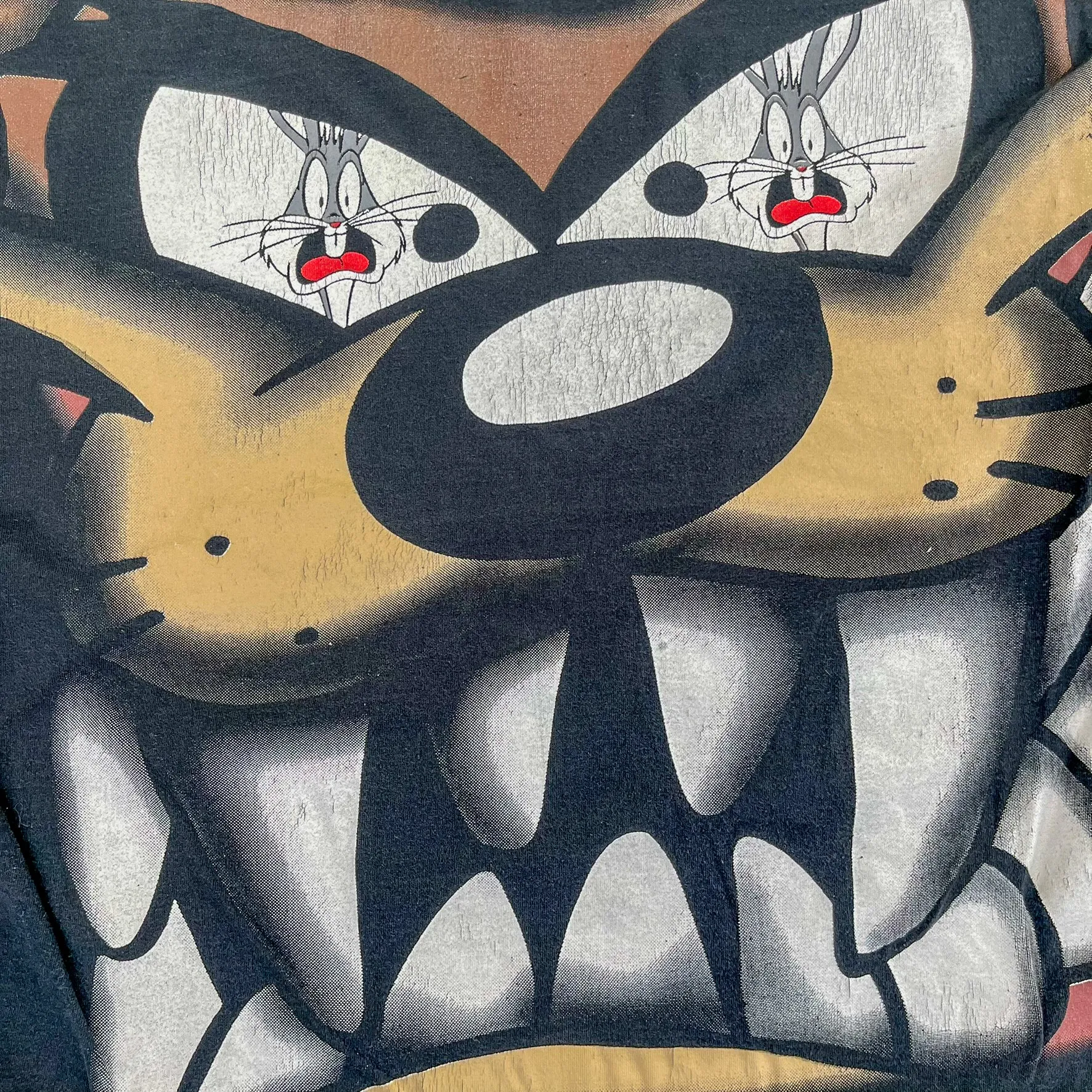 F- Vintage '97 Looney Tunes Tasmanian Devil & Bugs Bunny Single Stitch Jumbo Print Tee sold by HG Vintage product image thumbnail 2