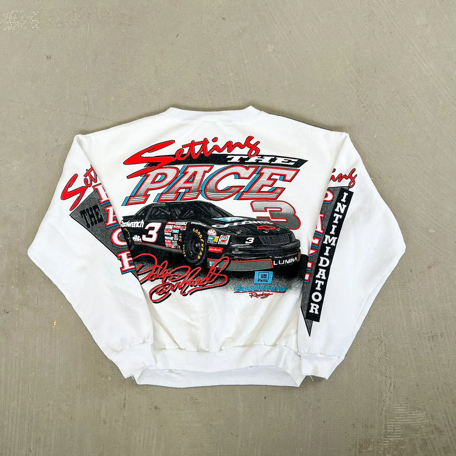 F- Vintage '91 Nascar Dale Earnhardt 5 Times Champion Jumbo Print Crewneck sold by HG Vintage product image thumbnail 4