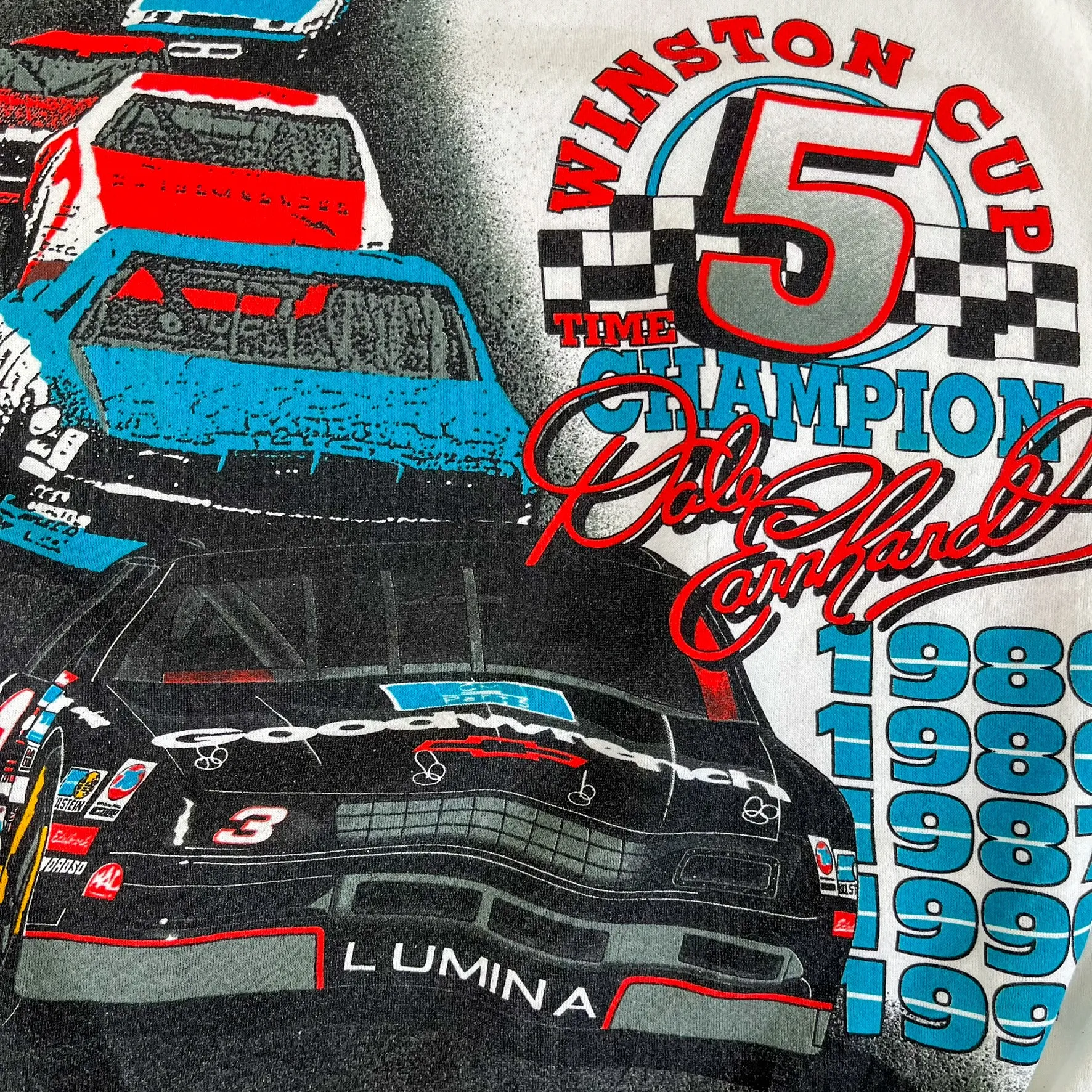 F- Vintage '91 Nascar Dale Earnhardt 5 Times Champion Jumbo Print Crewneck sold by HG Vintage product image thumbnail 2