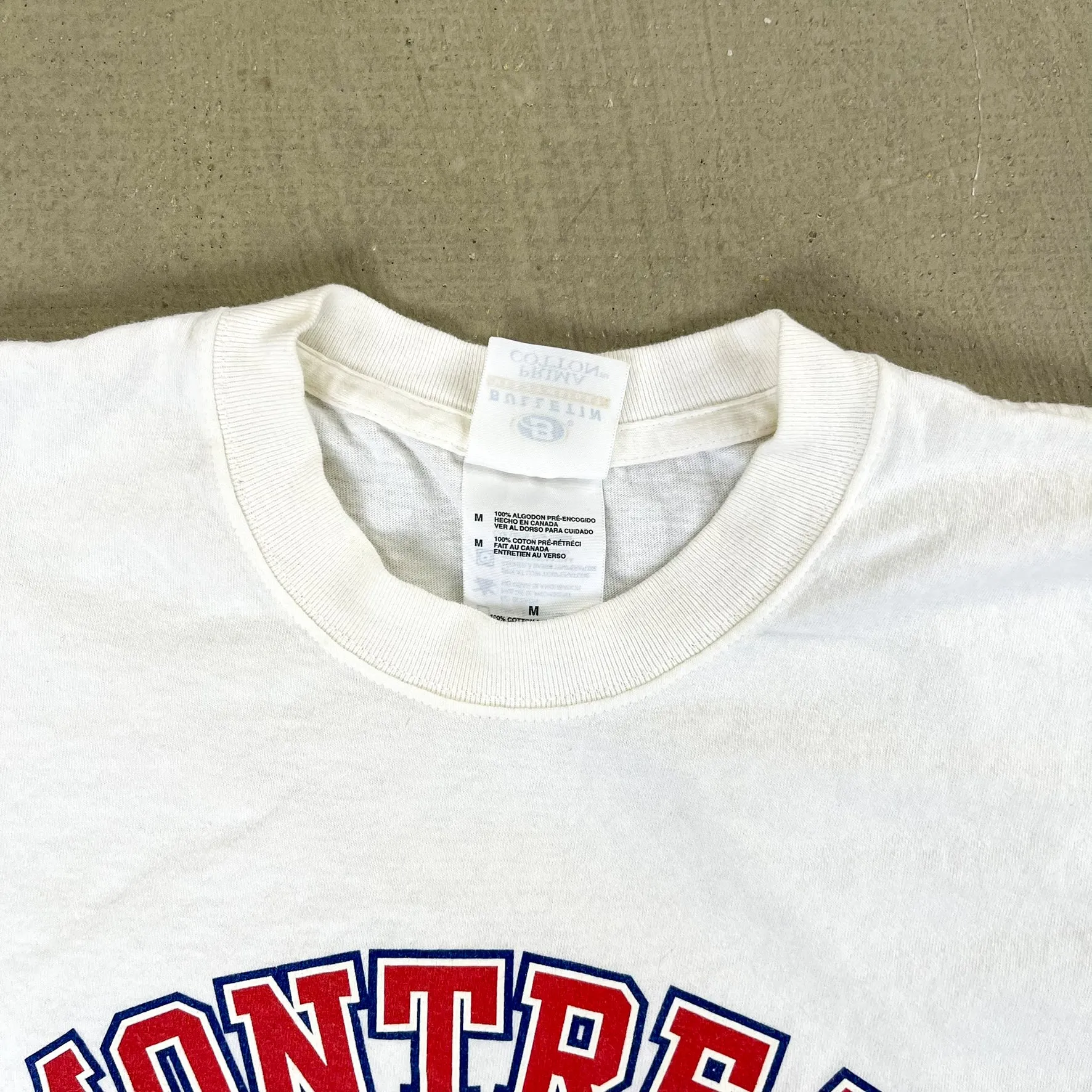 F- Vintage Montreal Canadiens NHL Bulletin Goalie Mask & Beanie Tee sold by HG Vintage product image thumbnail 4