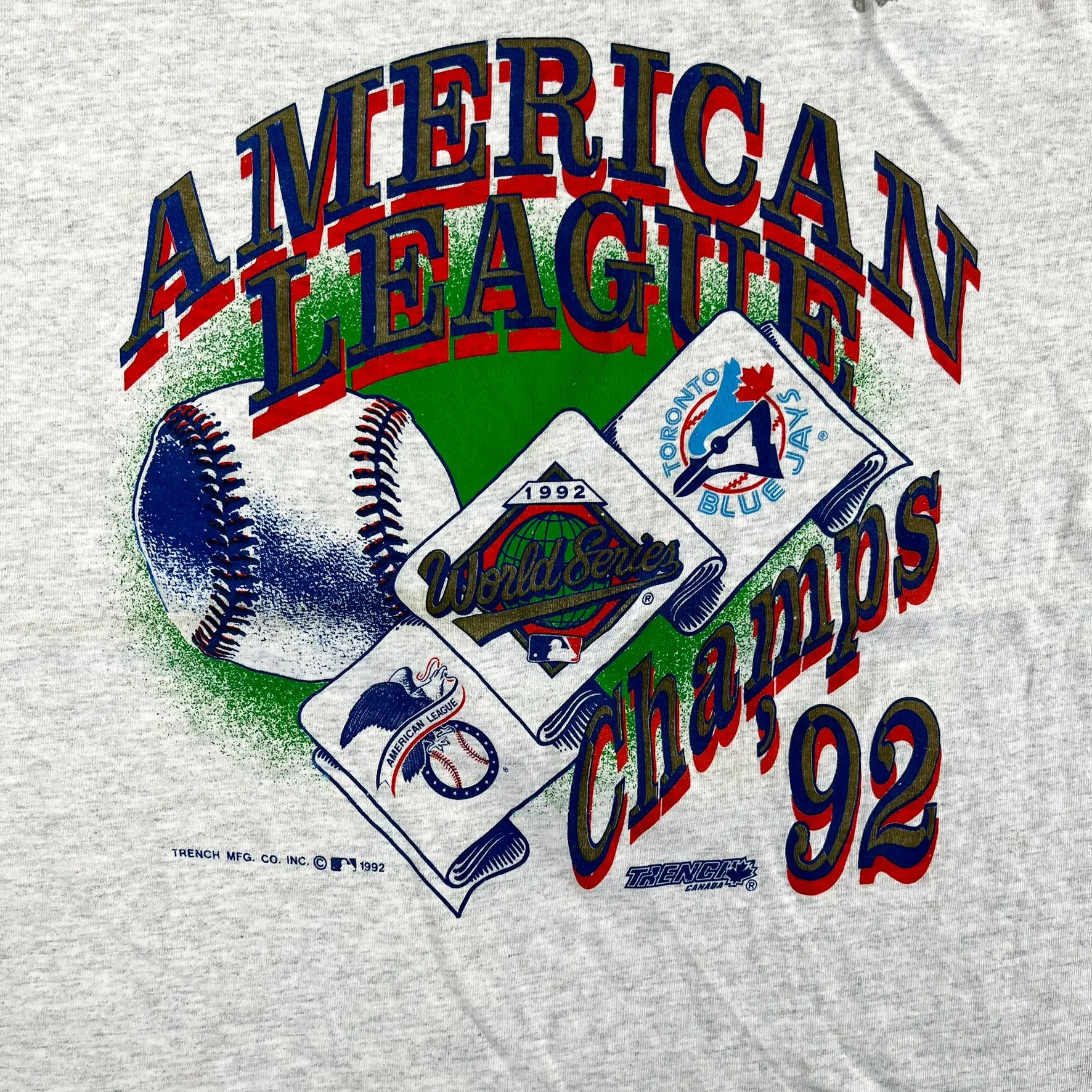 F- Vintage '92 Toronto Blue Jays American League Champs Single Stitch Tee sold by HG Vintage product image thumbnail 2