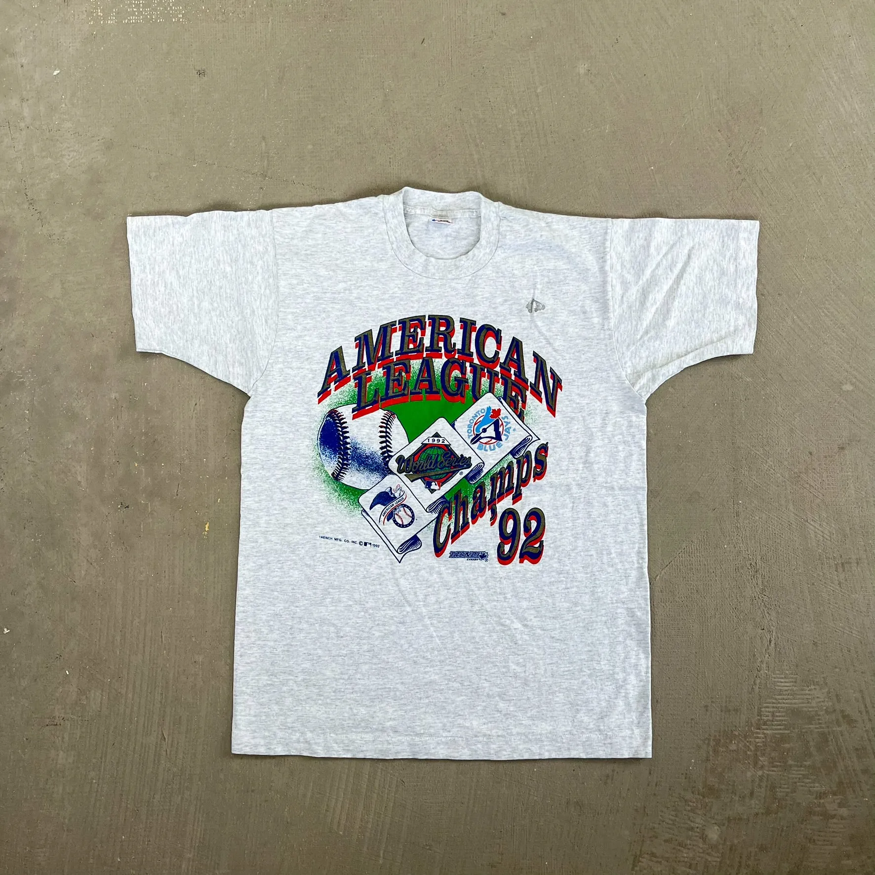 F- Vintage '92 Toronto Blue Jays American League Champs Single Stitch Tee sold by HG Vintage