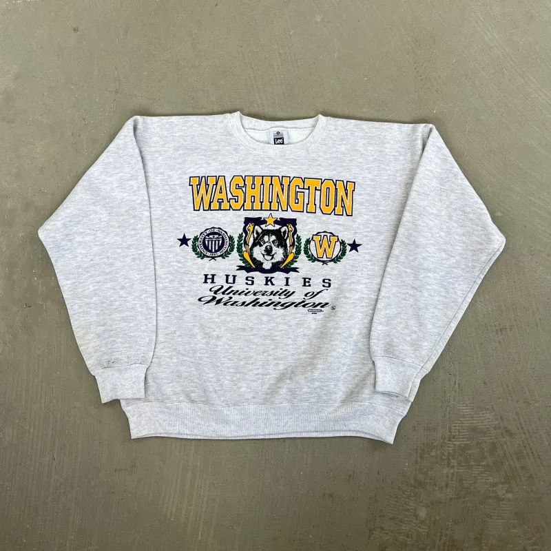 F- Vintage '91 University Of Washington Huskies Lee Text & Logo Crewneck sold by HG Vintage