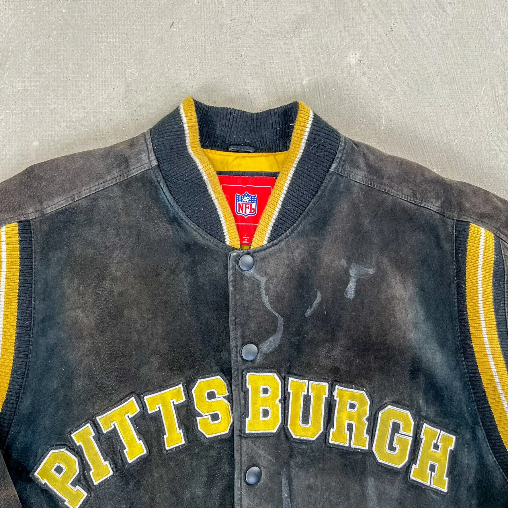 F- Vintage Pittsburgh Steelers NFL Suede Jacket sold by HG Vintage product image thumbnail 3