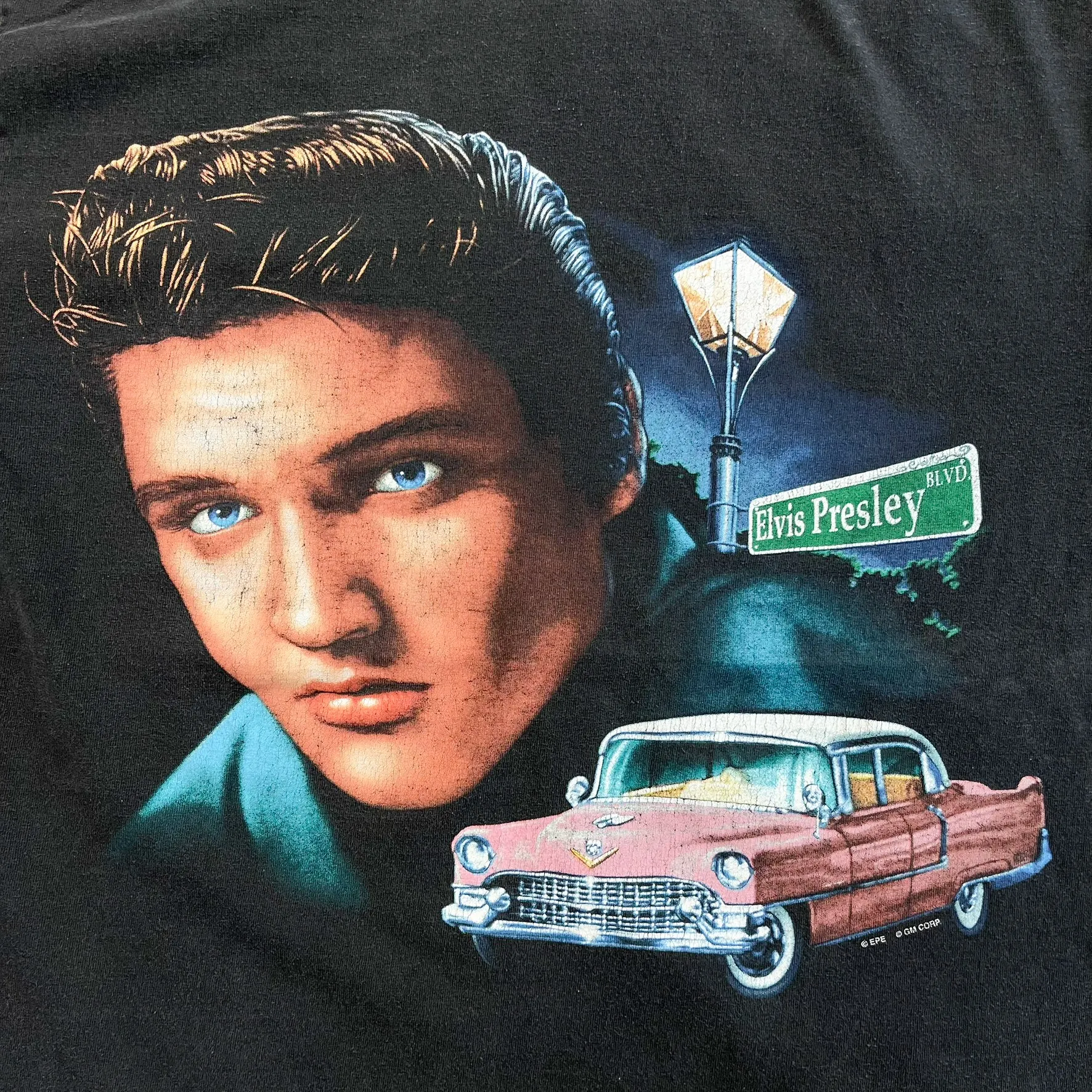 F- Vintage Elvis Presley Blvd & Car Graphic Tee sold by HG Vintage product image thumbnail 2