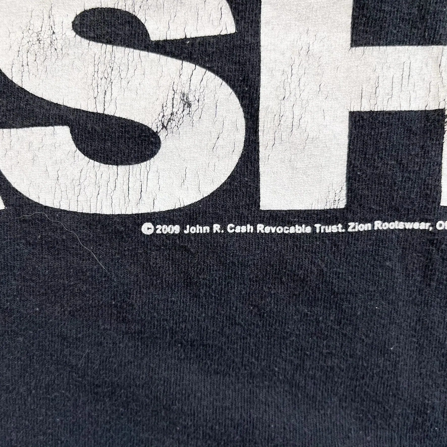 F- '09 Johnny Cash Flipping The Bird Zion Rootswear Picture Tee sold by HG Vintage product image thumbnail 3