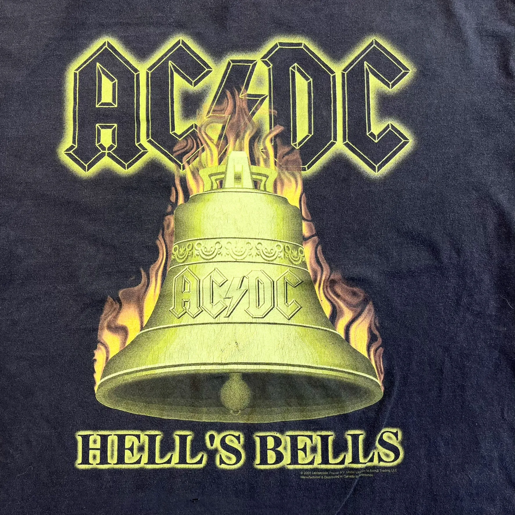 F- Vintage '01 AC/DC 01-02 World Tour Hell's Bell Graphic Tee sold by HG Vintage product image thumbnail 2