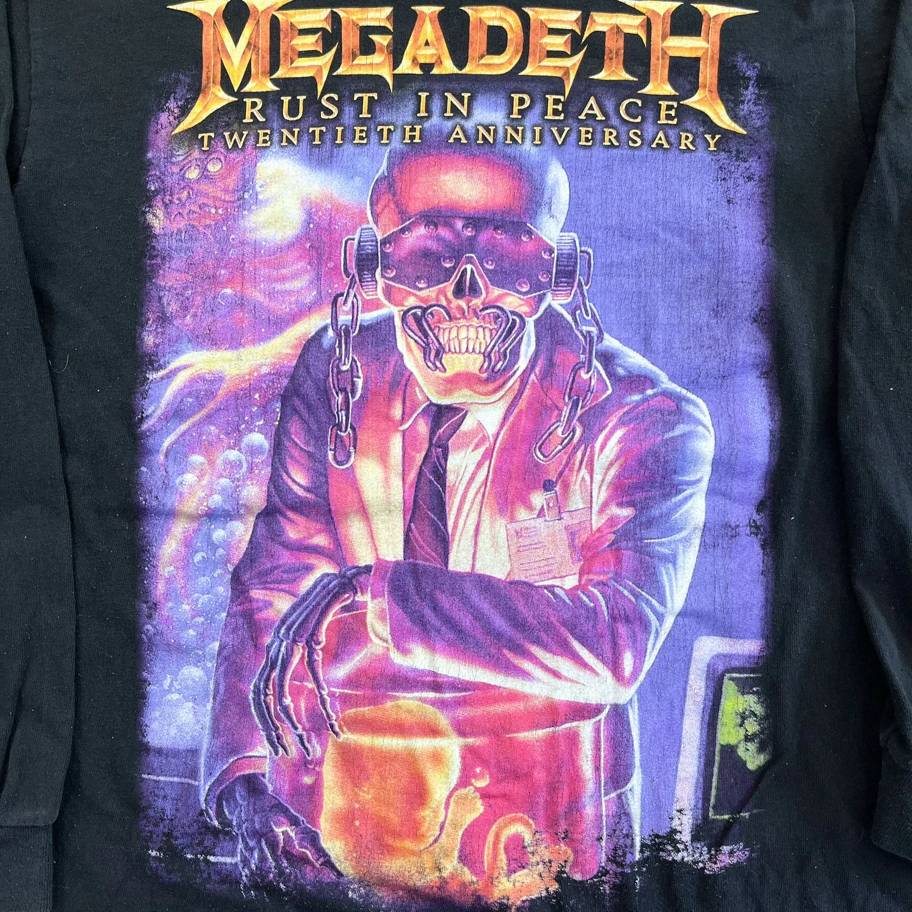 F- Vintage '10 Megadeth Rust In Peace Twentieth Anniversary Long Sleeve Tee sold by HG Vintage product image thumbnail 2