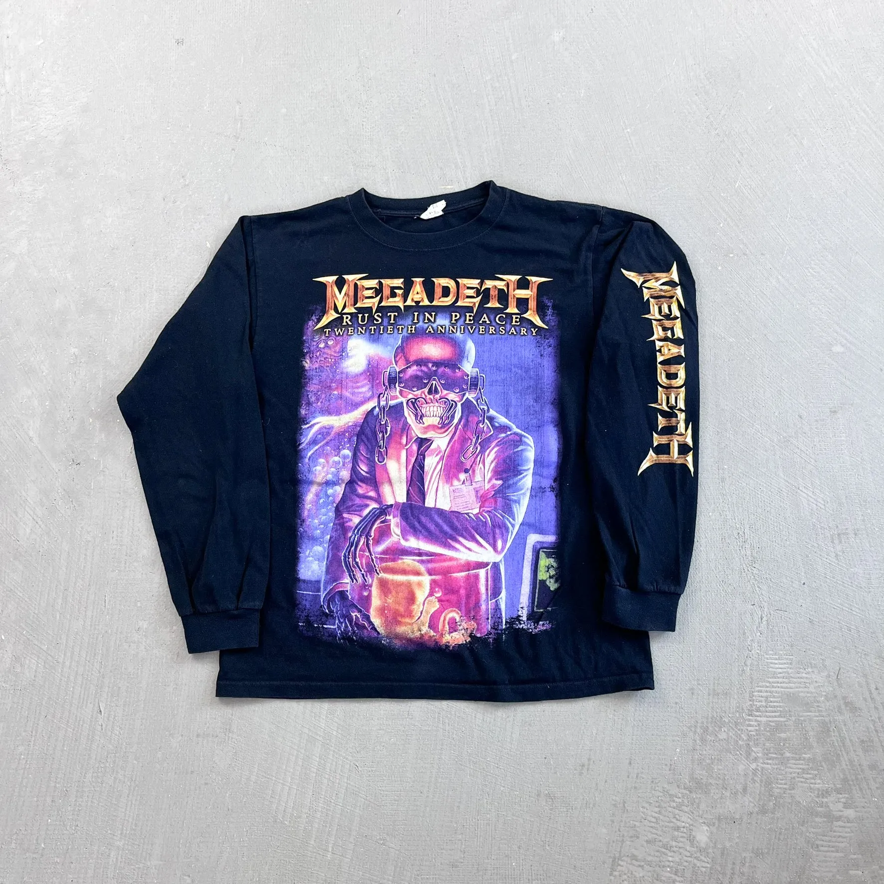 F- Vintage '10 Megadeth Rust In Peace Twentieth Anniversary Long Sleeve Tee sold by HG Vintage