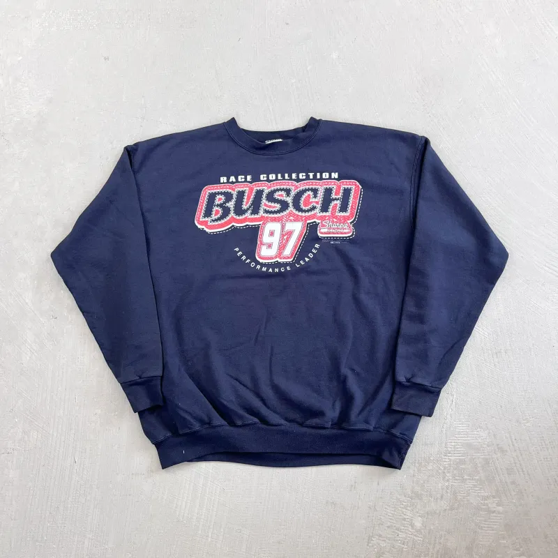 F- Vintage Nascar Busch Race Collection Graphic Crewneck sold by HG Vintage