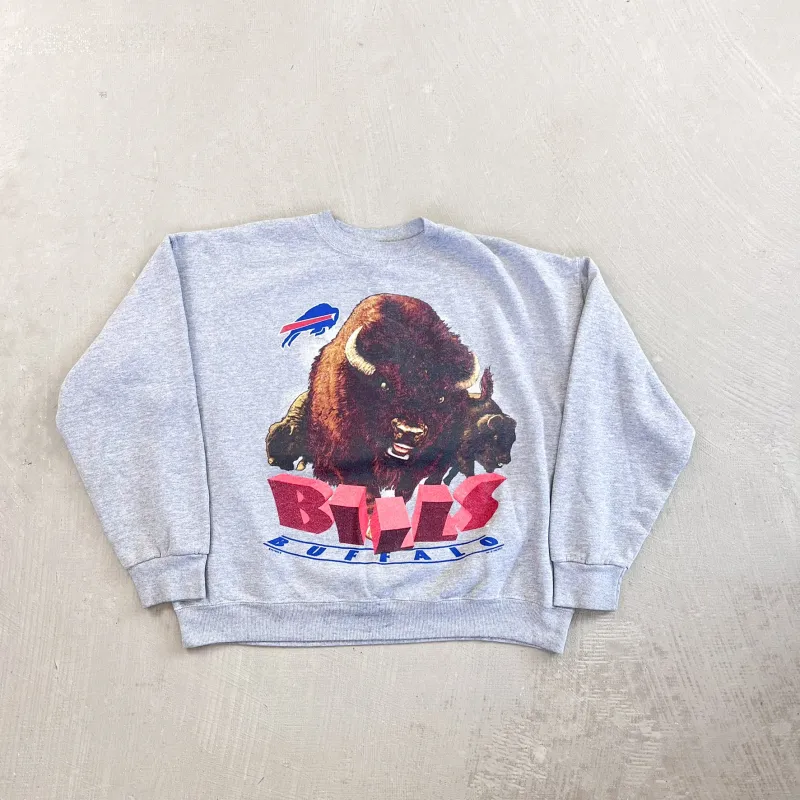 F- Vintage '95 Buffalo Bills NFL Lee Graphic & Text Crewneck sold by HG Vintage