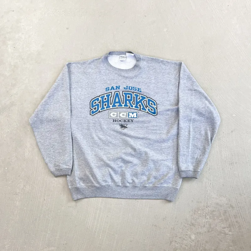 F- Vintage San Jose Shark NHL CCM Logo Crewneck sold by HG Vintage