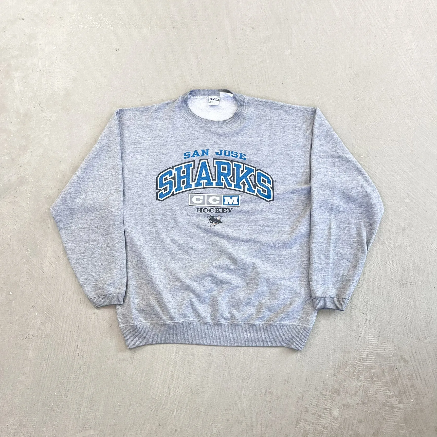 F- Vintage San Jose Shark NHL CCM Logo Crewneck sold by HG Vintage