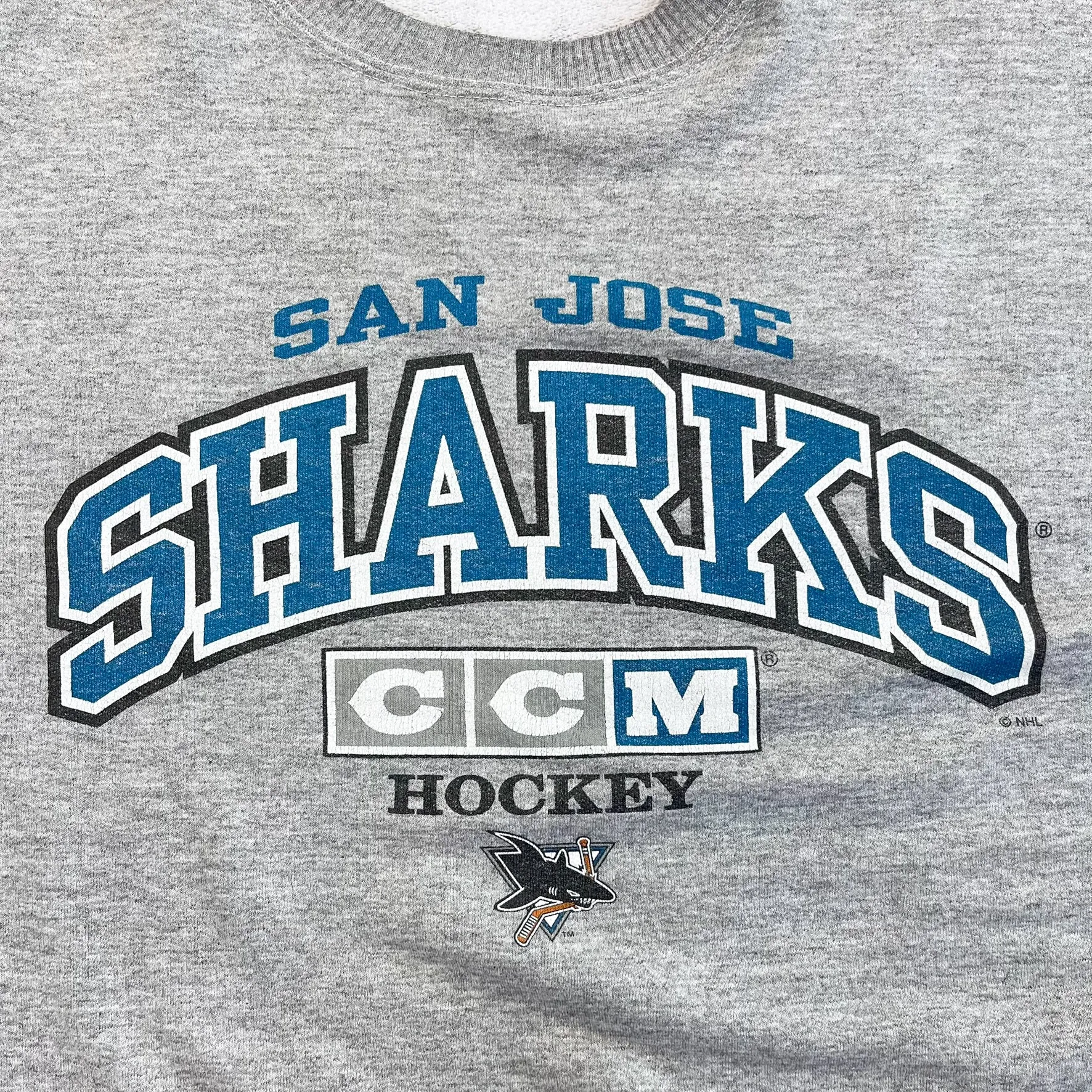 F- Vintage San Jose Shark NHL CCM Logo Crewneck sold by HG Vintage product image thumbnail 2