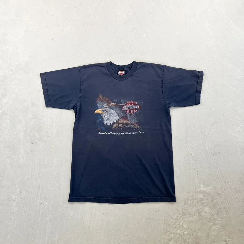 F- '06 Harley Davidson North Hampton Eagle Graphic Tee sold by HG Vintage