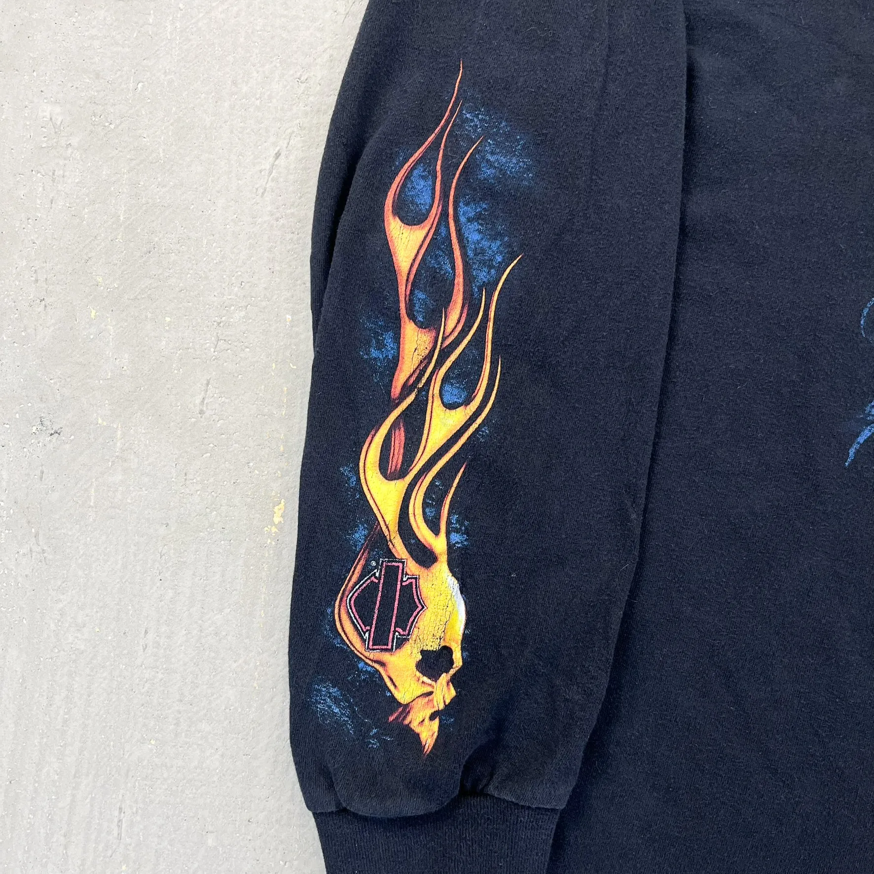 F- '11 Harley Davidson Las Vegas Nevada Skulls & Flames Long Sleeve Tee sold by HG Vintage product image thumbnail 3