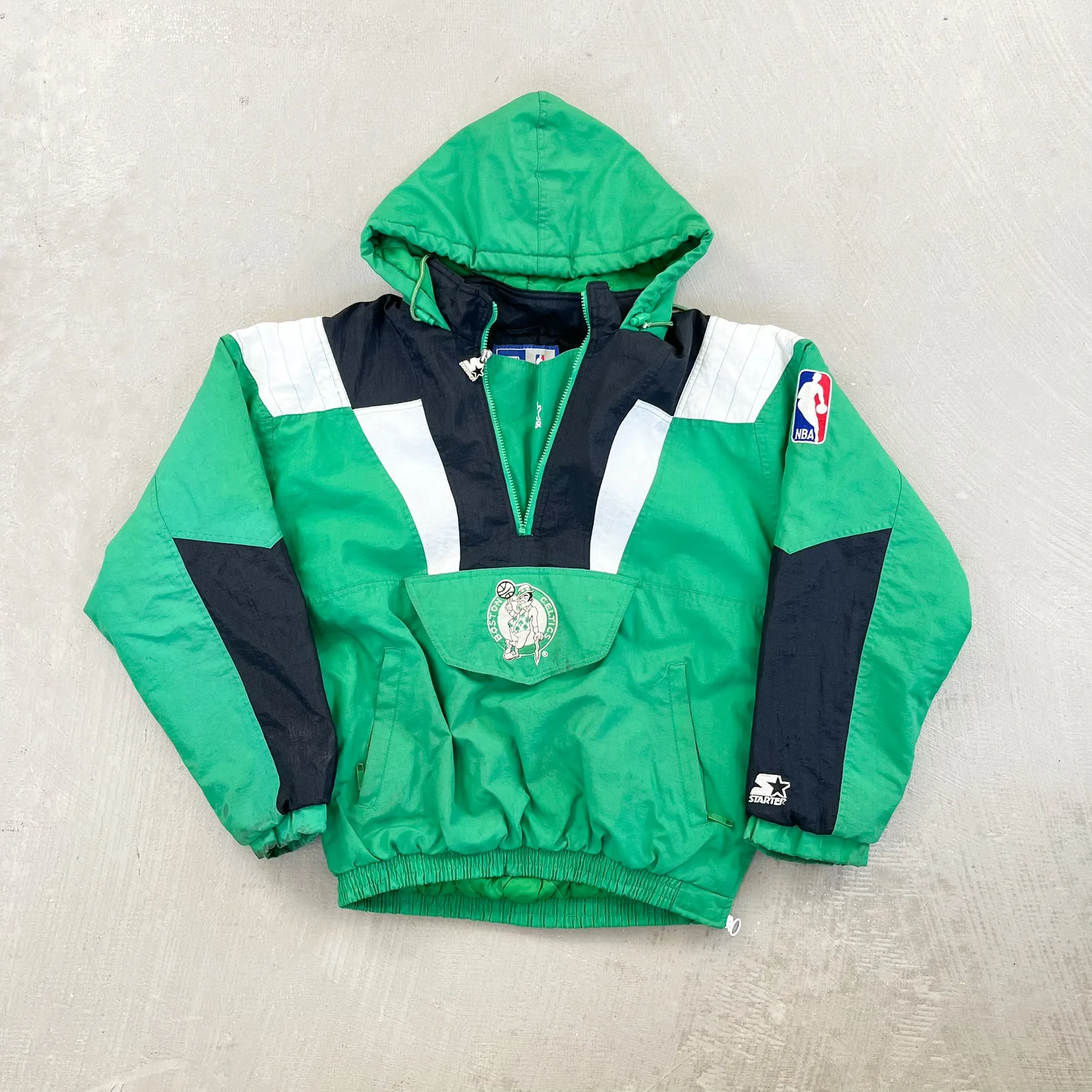F- Vintage Boston Celtics NBA Starter Anorak Hooded Winter Jacket sold by HG Vintage
