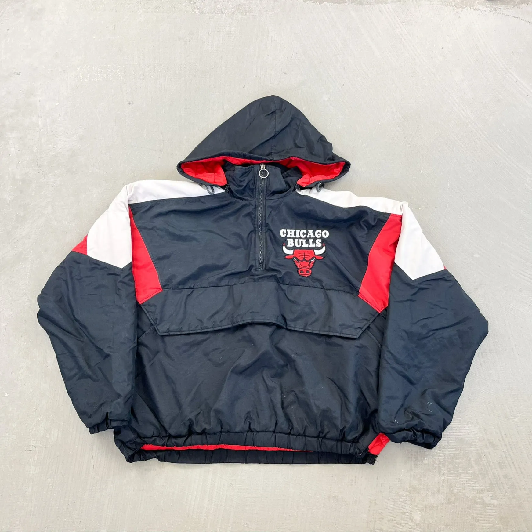 F- Vintage Chicago Bulls NBA Chalk Line Anorak Hooded Winter Jacket sold by HG Vintage