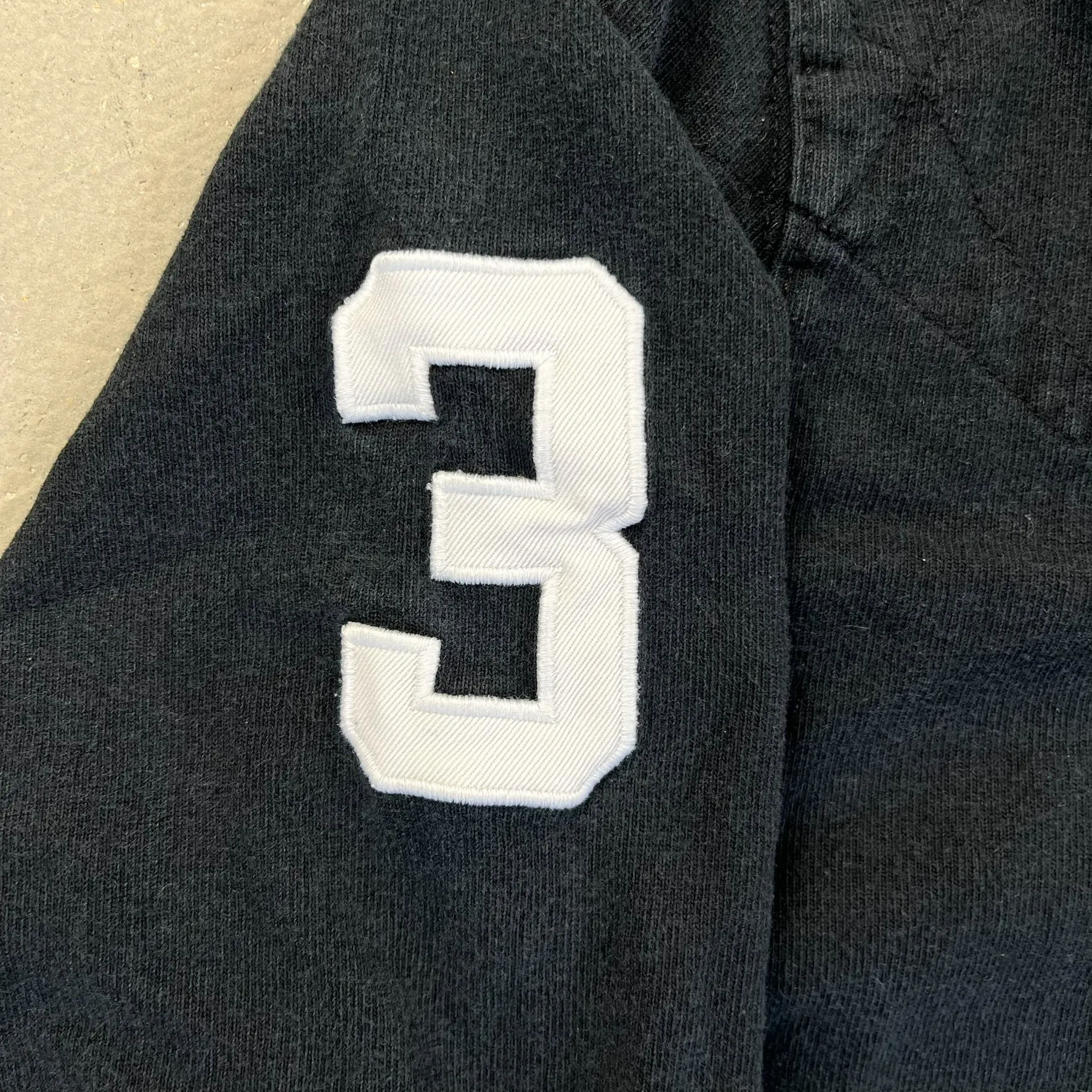 F- Vintage Polo Ralph Lauren Embroidered Crest Black Rugby Shirt sold by HG Vintage product image thumbnail 3