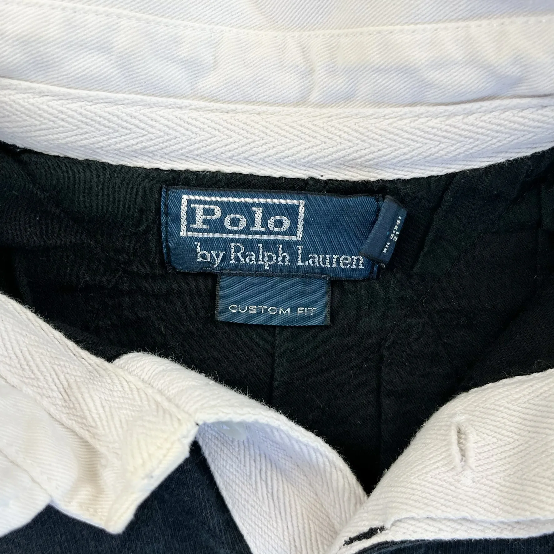 F- Vintage Polo Ralph Lauren Embroidered Crest Black Rugby Shirt sold by HG Vintage product image thumbnail 4