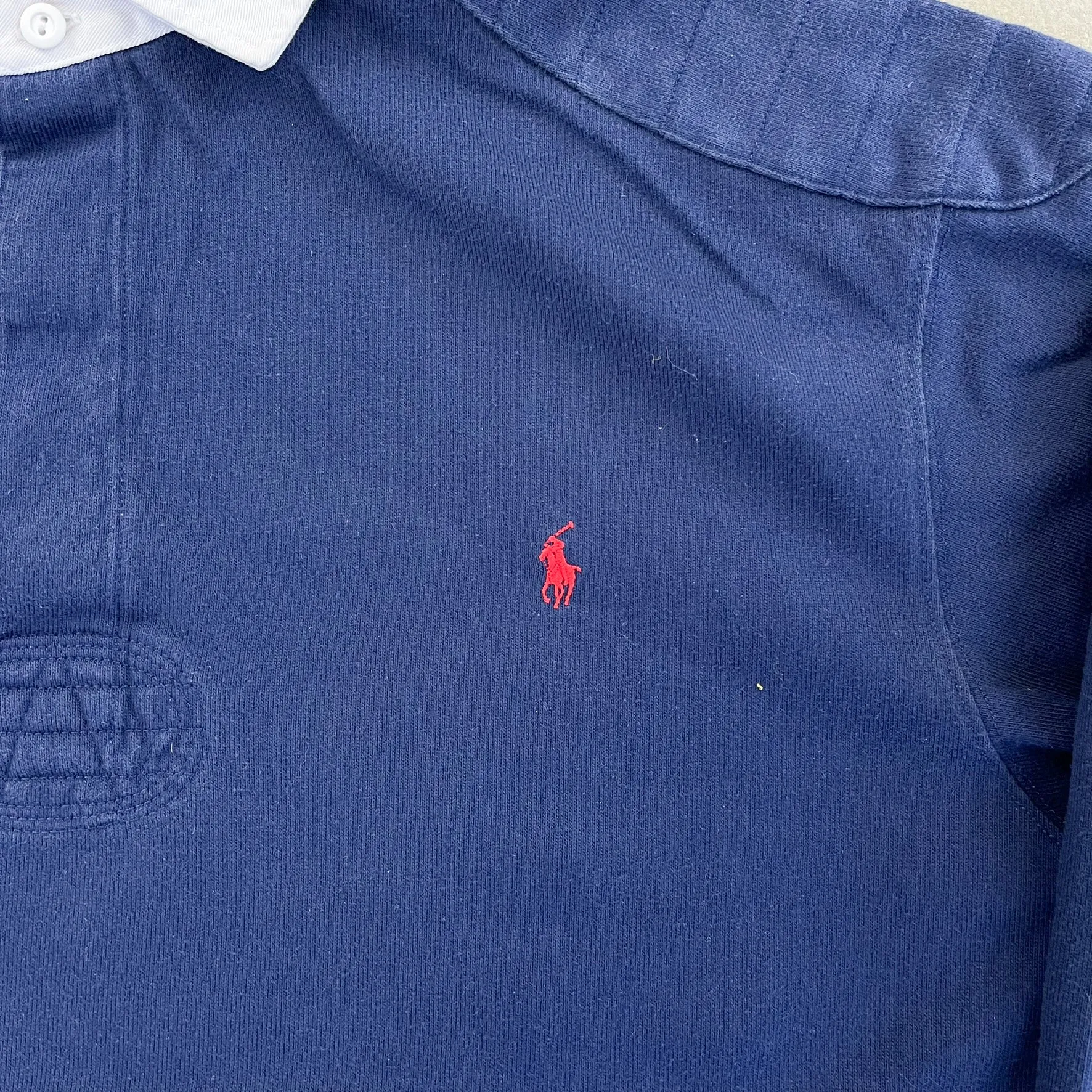 F- Vintage Polo Ralph Lauren Navy Rugby Shirt sold by HG Vintage product image thumbnail 2