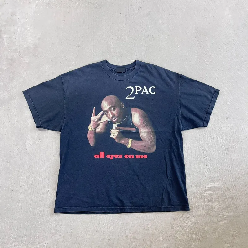 F- Vintage '05 Death Row Records Tupac All Eyez On Me Picture Tee made by HG Vintage