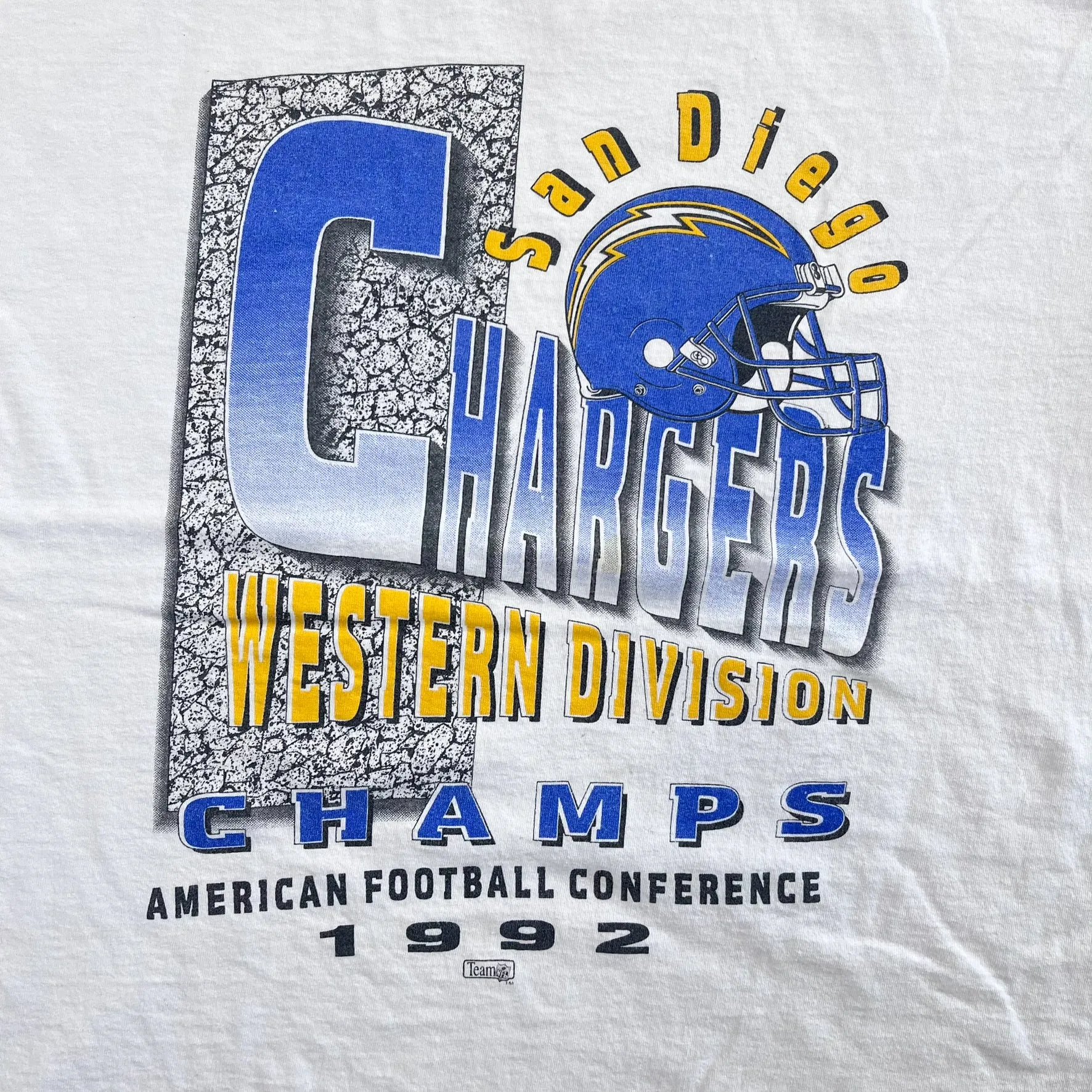F- Vintage '92 San Diego Chargers NFL Starter Western Division Champions Single Stitch Tee sold by HG Vintage product image thumbnail 2