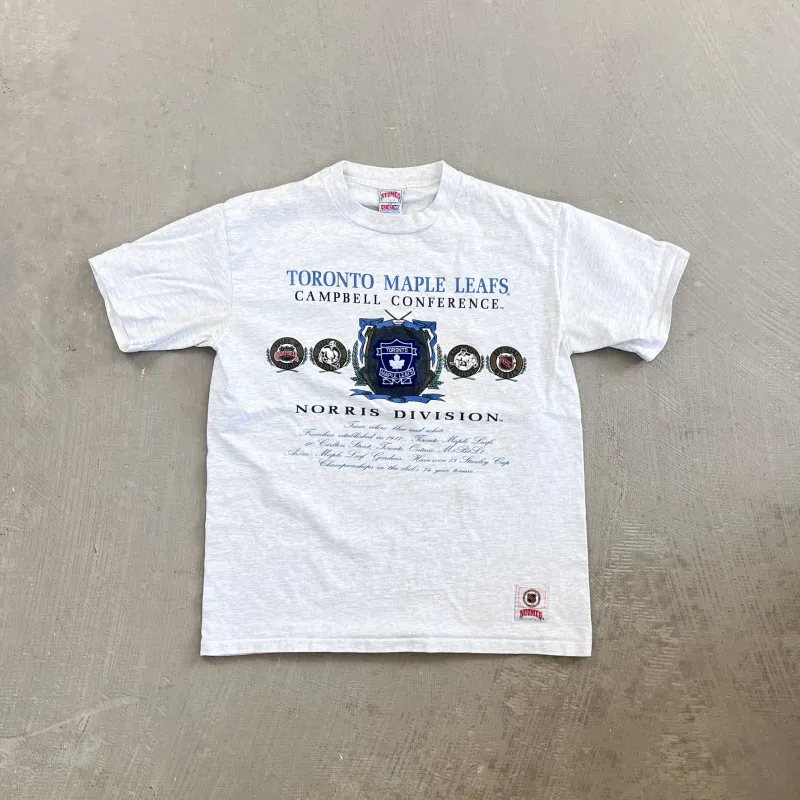 F- Vintage Toronto Maple Leafs NHL Nutmeg CCM Text & Logo Single Stitch Tee sold by HG Vintage