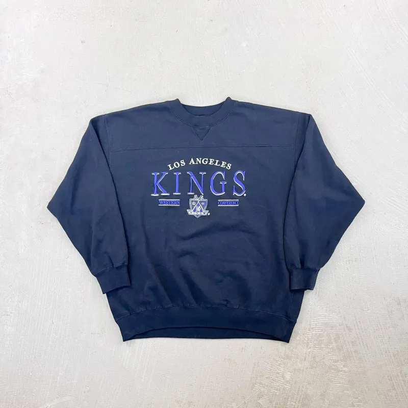 F- Vintage Los Angeles Kings NHL Lee Embroidered Text & Logo Crewneck sold by HG Vintage