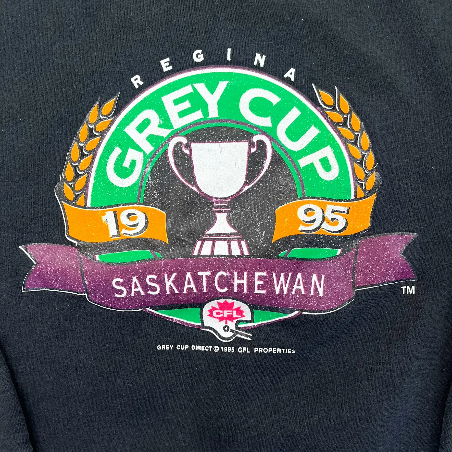 F- Vintage '95 CFL Grey Cup Regina Text Crewneck sold by HG Vintage product image thumbnail 2