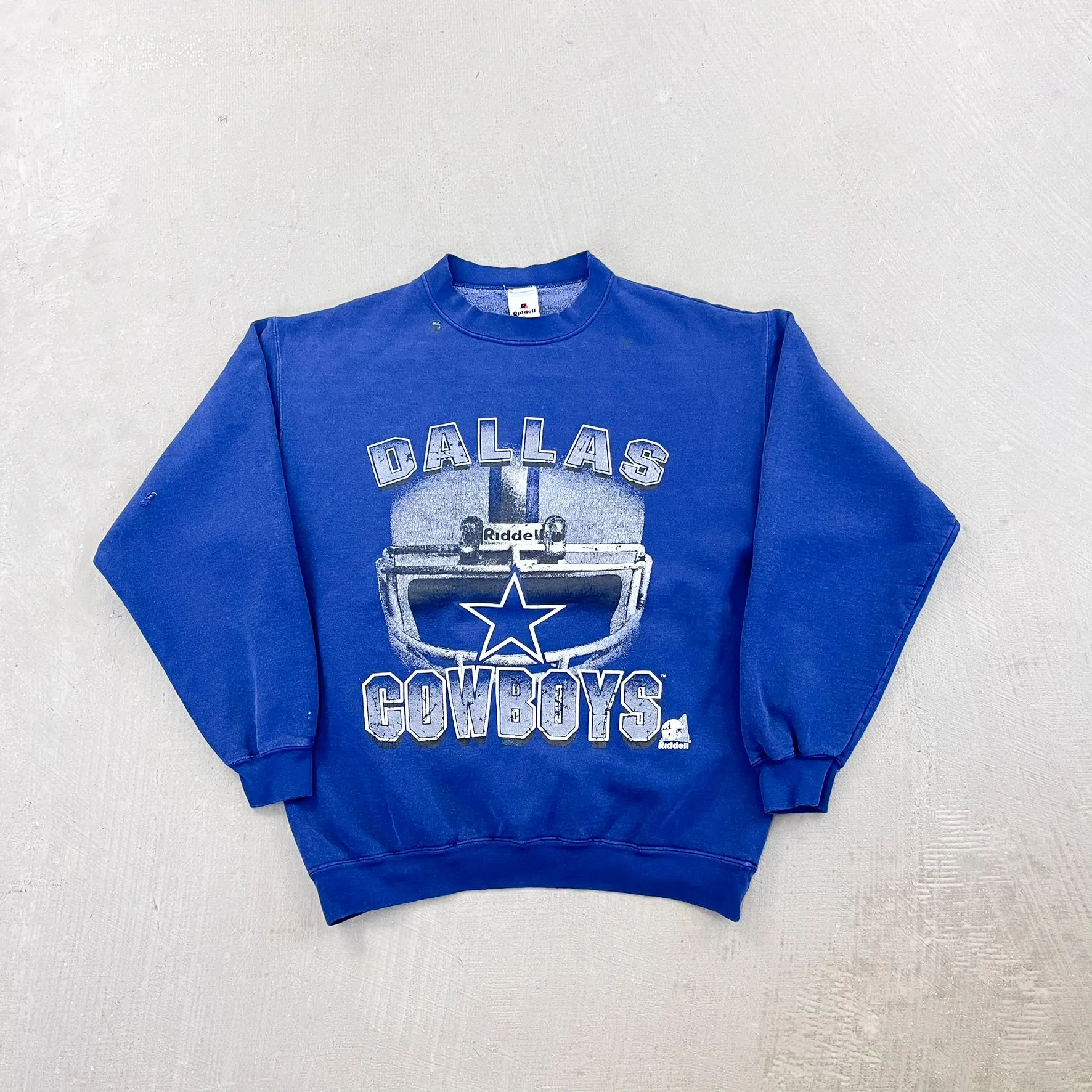 F- Vintage Dallas Cowboys NFL Text & Football Helmet Crewneck sold by HG Vintage