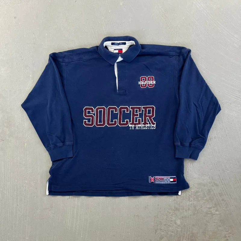 F- Vintage Tommy Hilfiger Athletics Soccer Rugby Shirt sold by HG Vintage