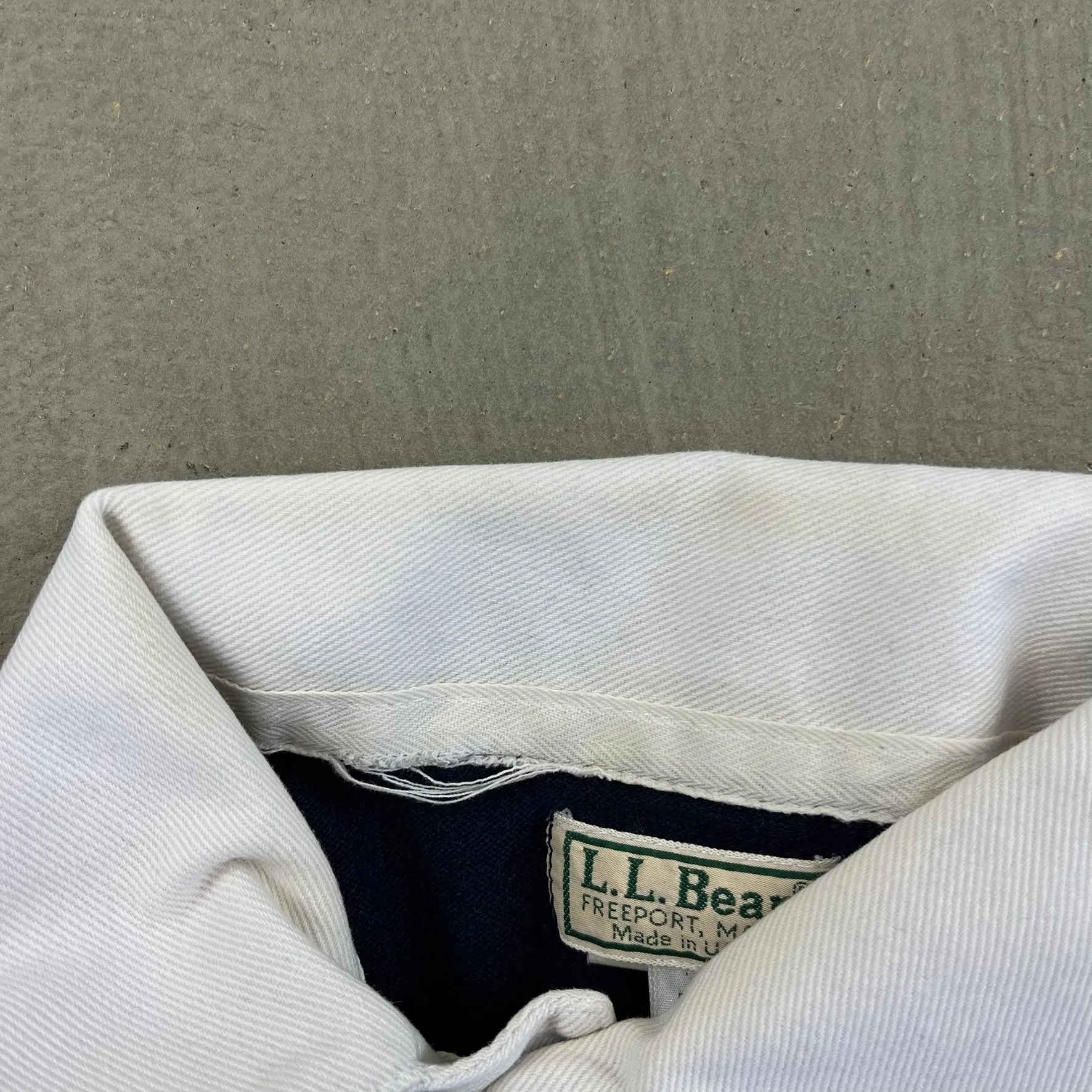 F- Vintage LL Bean Grey/Navy Stripped Rugby Shirt sold by HG Vintage product image thumbnail 4