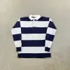 F- Vintage LL Bean Grey/Navy Stripped Rugby Shirt sold by HG Vintage