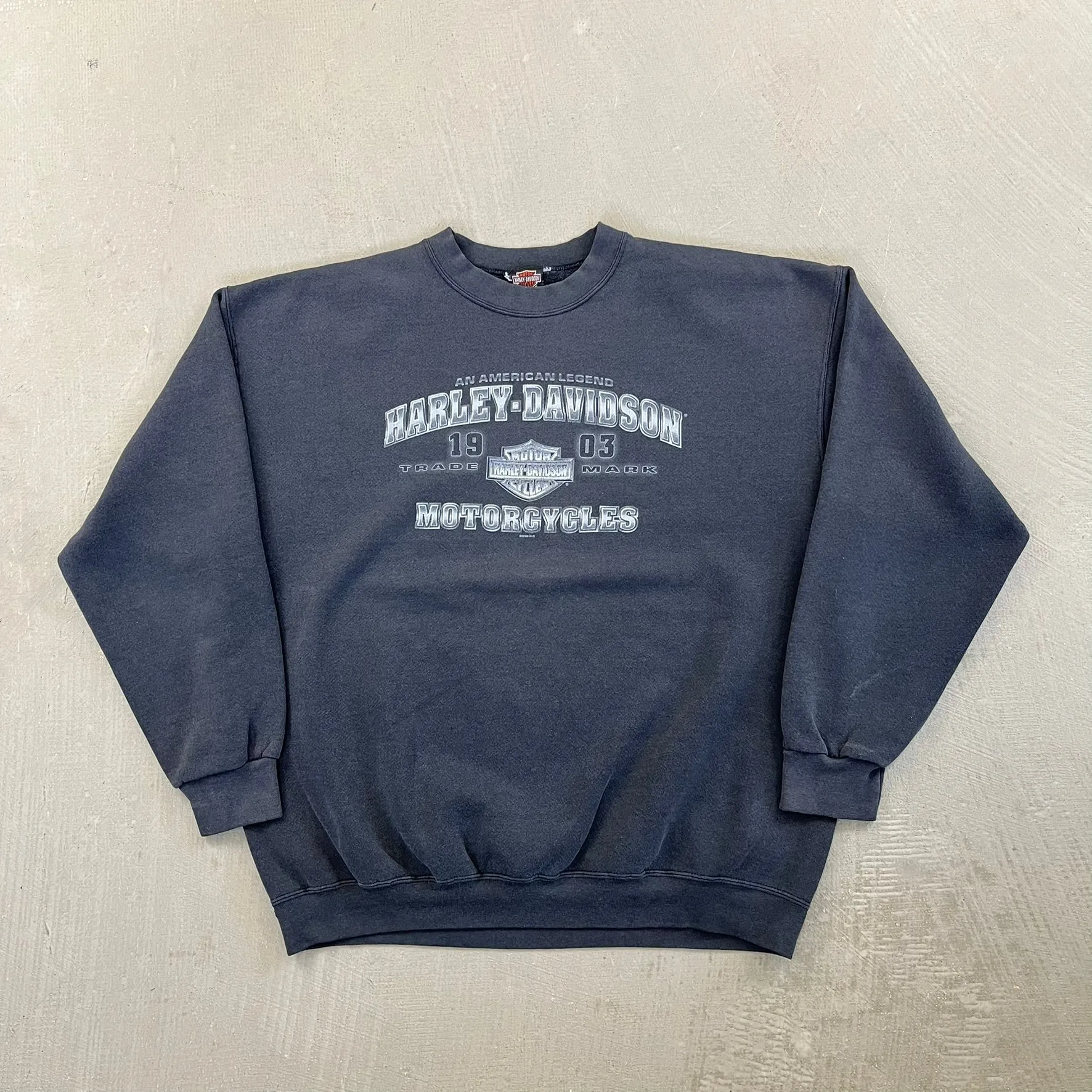 F- Vintage '00 Harley Davidson Ellington Ct. Text Crewneck sold by HG Vintage