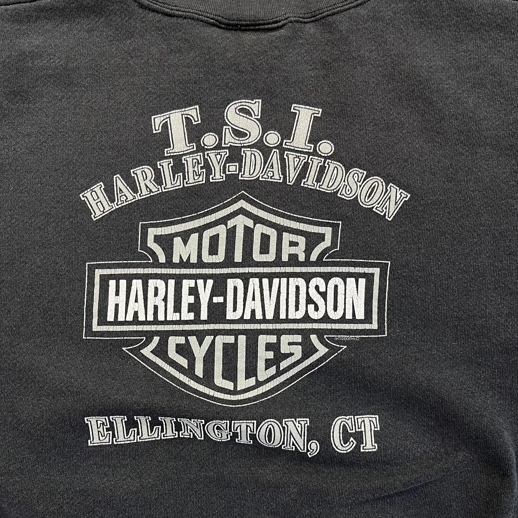 F- Vintage '00 Harley Davidson Ellington Ct. Text Crewneck sold by HG Vintage product image thumbnail 5