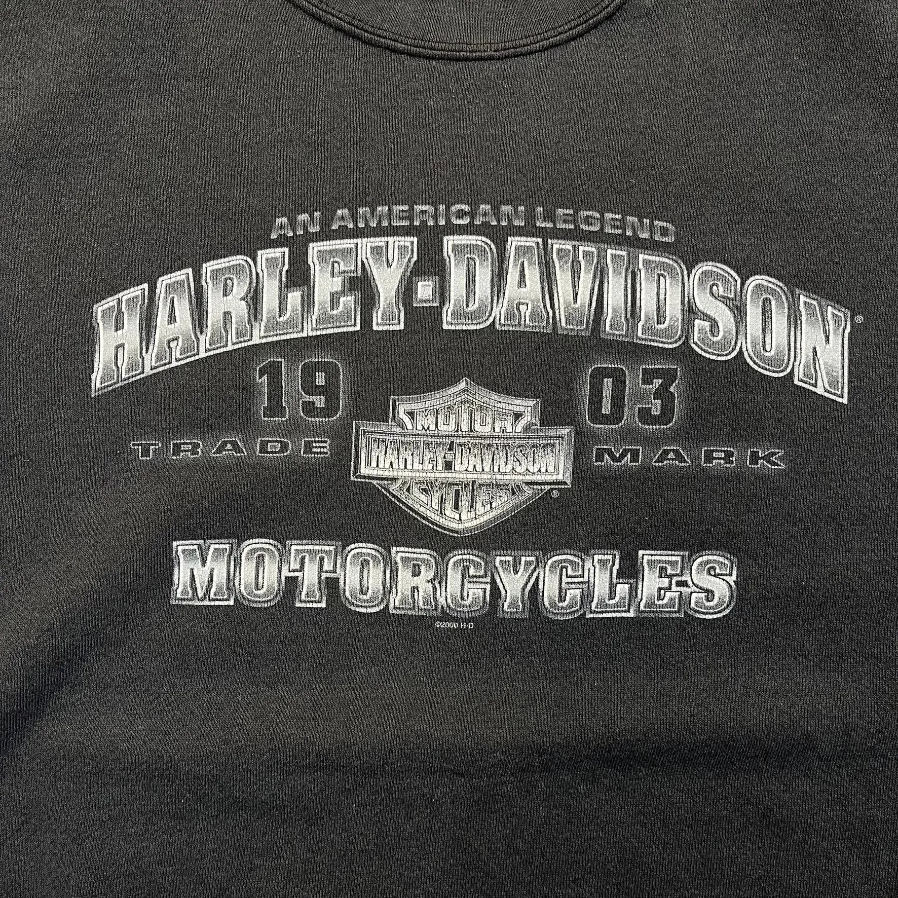 F- Vintage '00 Harley Davidson Ellington Ct. Text Crewneck sold by HG Vintage product image thumbnail 2